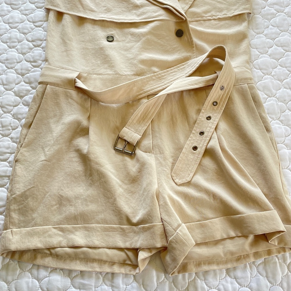 haute‎ hippie Sleeveless Trench Style Romper Size Small - Picture 3 of 7